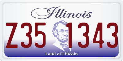 IL license plate Z351343