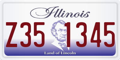 IL license plate Z351345