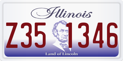 IL license plate Z351346