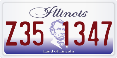 IL license plate Z351347