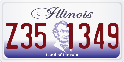 IL license plate Z351349