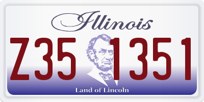 IL license plate Z351351
