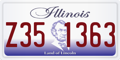 IL license plate Z351363