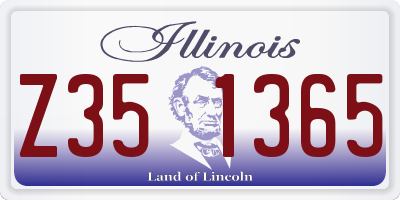 IL license plate Z351365