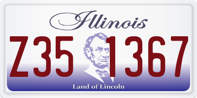 IL license plate Z351367