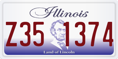 IL license plate Z351374
