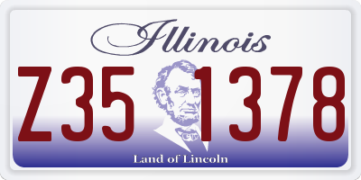 IL license plate Z351378