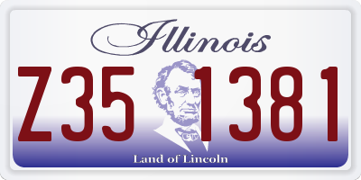 IL license plate Z351381