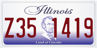IL license plate Z351419