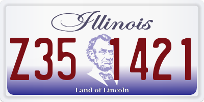 IL license plate Z351421