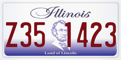 IL license plate Z351423
