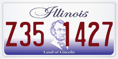 IL license plate Z351427