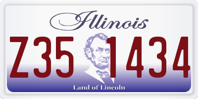 IL license plate Z351434