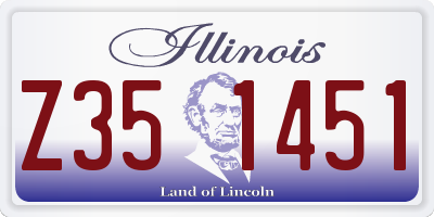 IL license plate Z351451