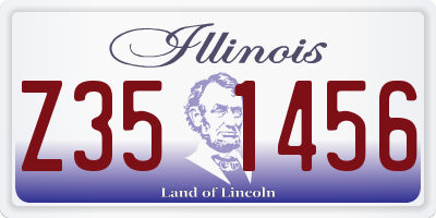 IL license plate Z351456