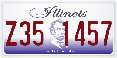 IL license plate Z351457