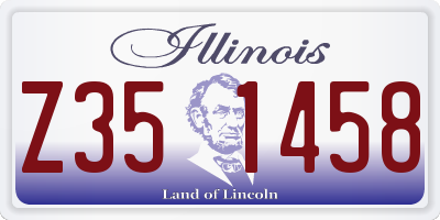 IL license plate Z351458