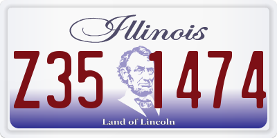 IL license plate Z351474