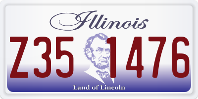 IL license plate Z351476