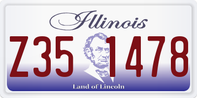 IL license plate Z351478