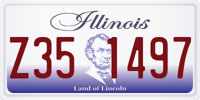 IL license plate Z351497