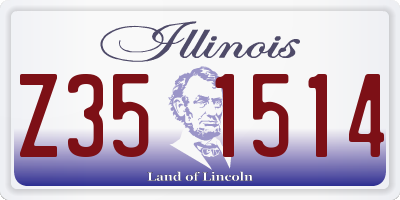 IL license plate Z351514