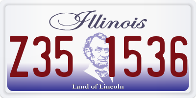 IL license plate Z351536