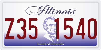 IL license plate Z351540