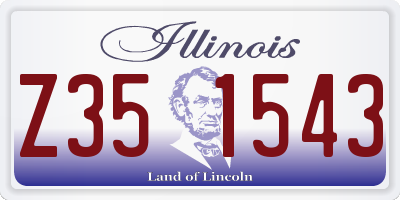 IL license plate Z351543