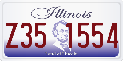 IL license plate Z351554