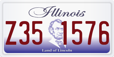 IL license plate Z351576