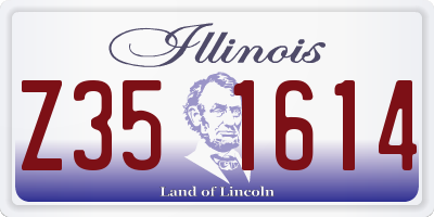 IL license plate Z351614
