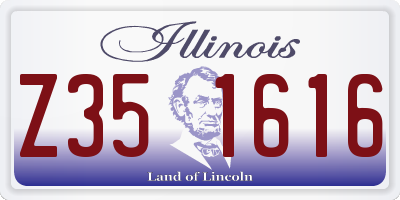 IL license plate Z351616