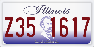 IL license plate Z351617
