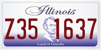 IL license plate Z351637