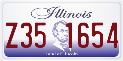 IL license plate Z351654