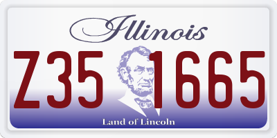 IL license plate Z351665