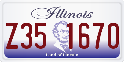IL license plate Z351670
