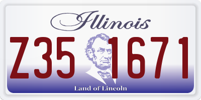 IL license plate Z351671