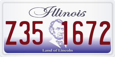 IL license plate Z351672