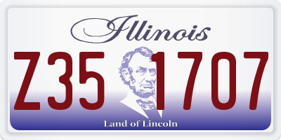 IL license plate Z351707