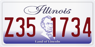 IL license plate Z351734