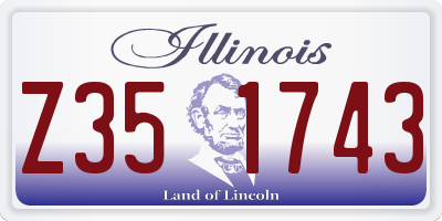 IL license plate Z351743