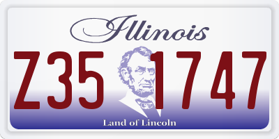 IL license plate Z351747
