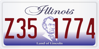 IL license plate Z351774