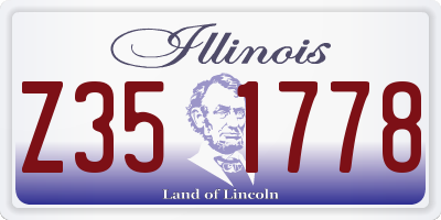 IL license plate Z351778