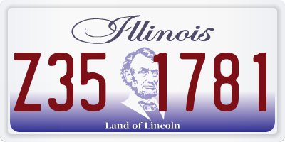 IL license plate Z351781