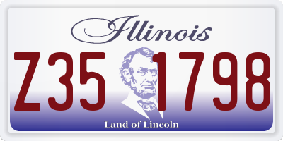IL license plate Z351798