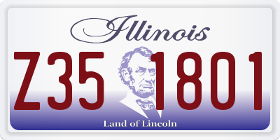 IL license plate Z351801