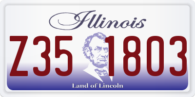 IL license plate Z351803